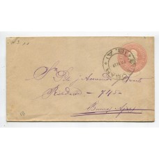 ARGENTINA ENTERO POSTAL GJ SOB-35 SOBRE POSTALCIRCULADO CON MATASELLO ESCOBAR